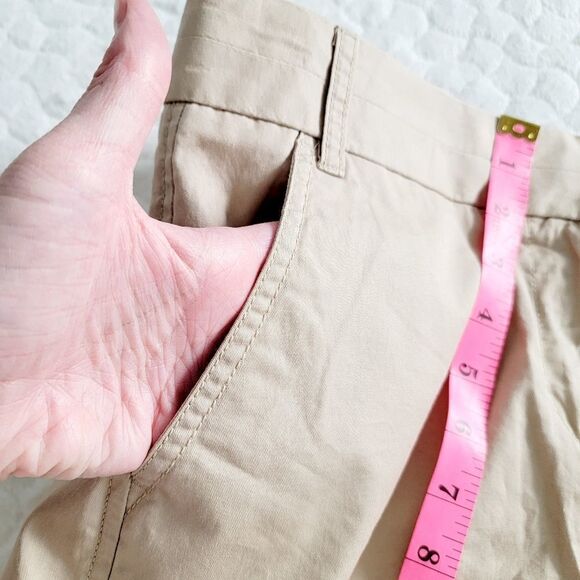 New J. Crew Chino city fit tan shorts khaki pockets 8 comfy lightweight casual - Picture 6 of 7
